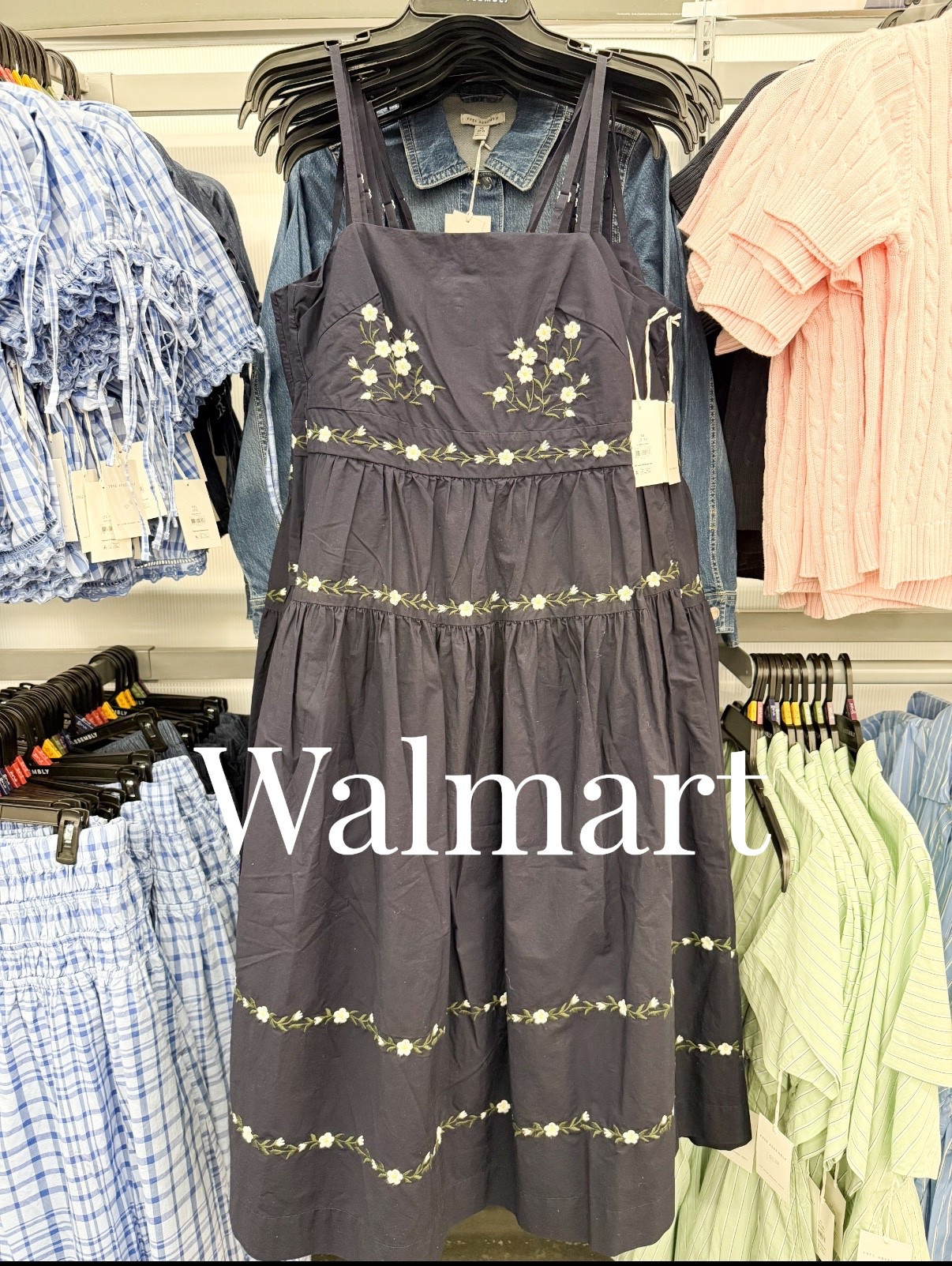 Free Assembly dress at Walmart. Great quality and the cutest detail. 🌼