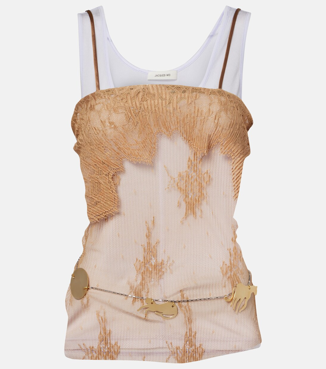 Layered jersey and lace top | Mytheresa (US/CA)