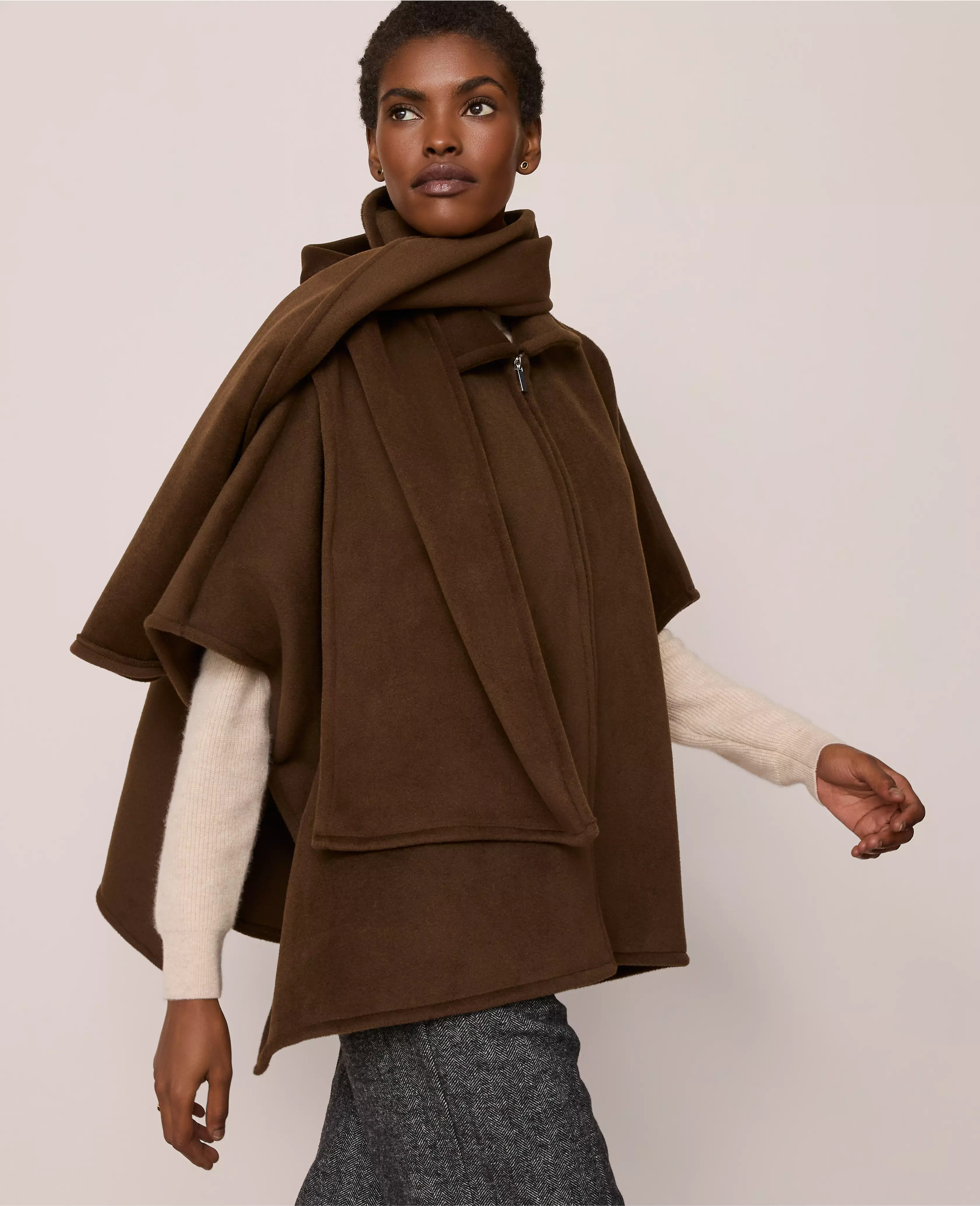 Zip Scarf Poncho | Ann Taylor