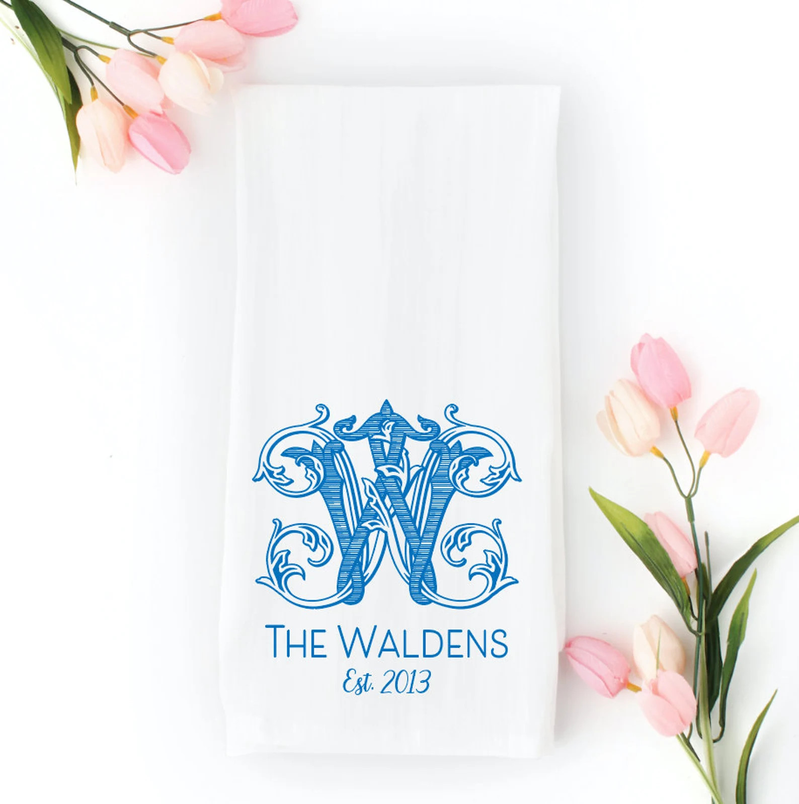 Wedding gift idea, Engagement gift idea, Monogrammed tea towel, Personalized tea towel, Monogramm... | Etsy (Global)