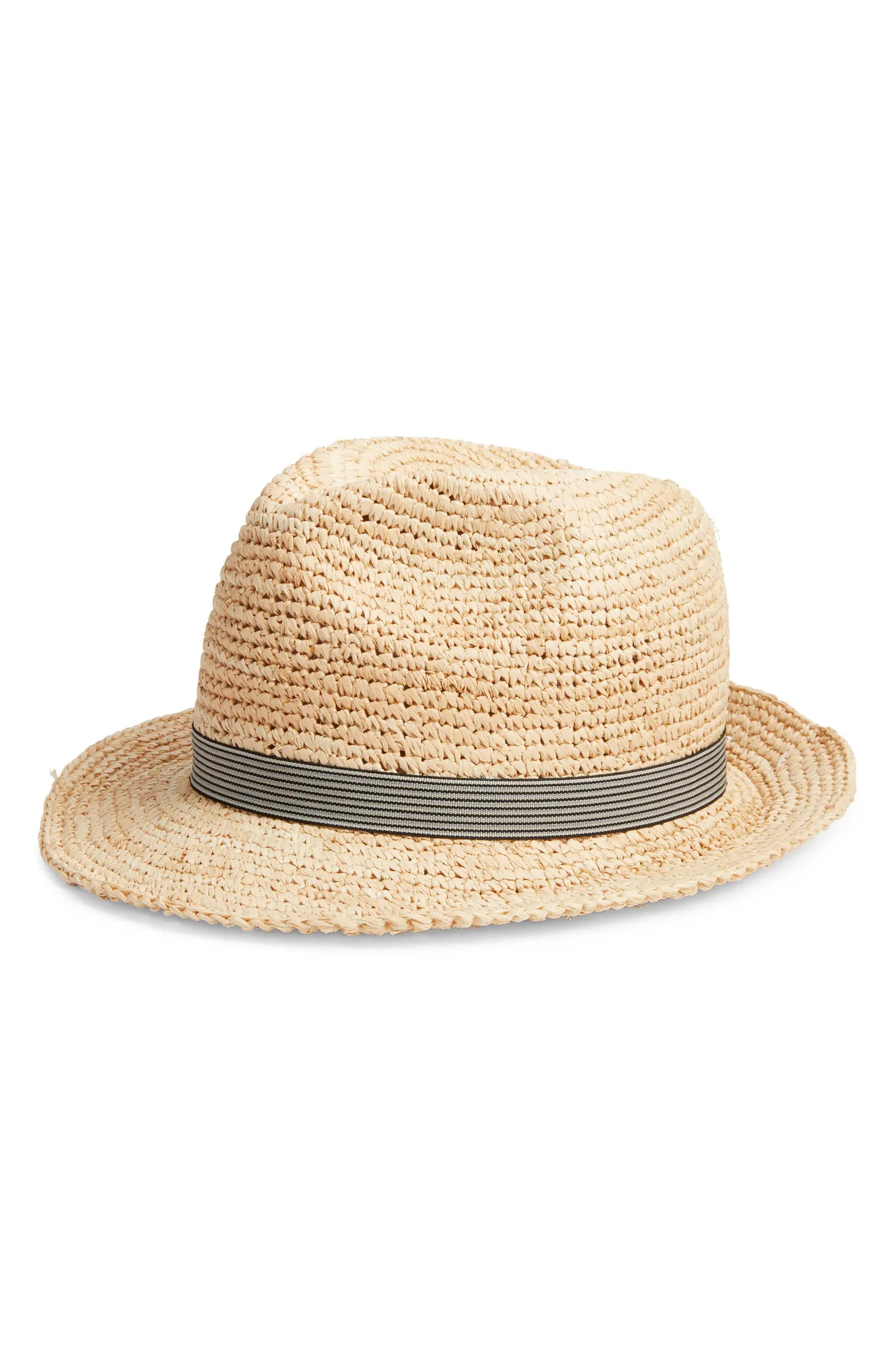 Nordstrom Crochet Raffia Trilby Hat | Nordstrom | Nordstrom