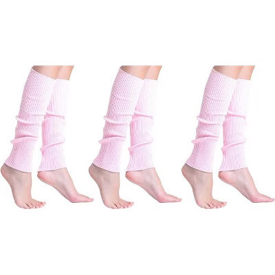 AWS/American Made Leg Warmers for Women 3 Pairs Soft Slouchy Retro Knee-High Leg Warmer - Pink | Target