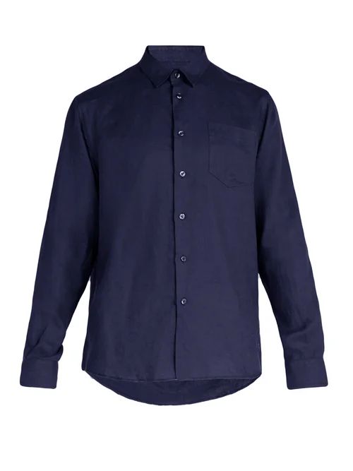 Vilebrequin - Linen Shirt - Mens - Navy | Matches (US)