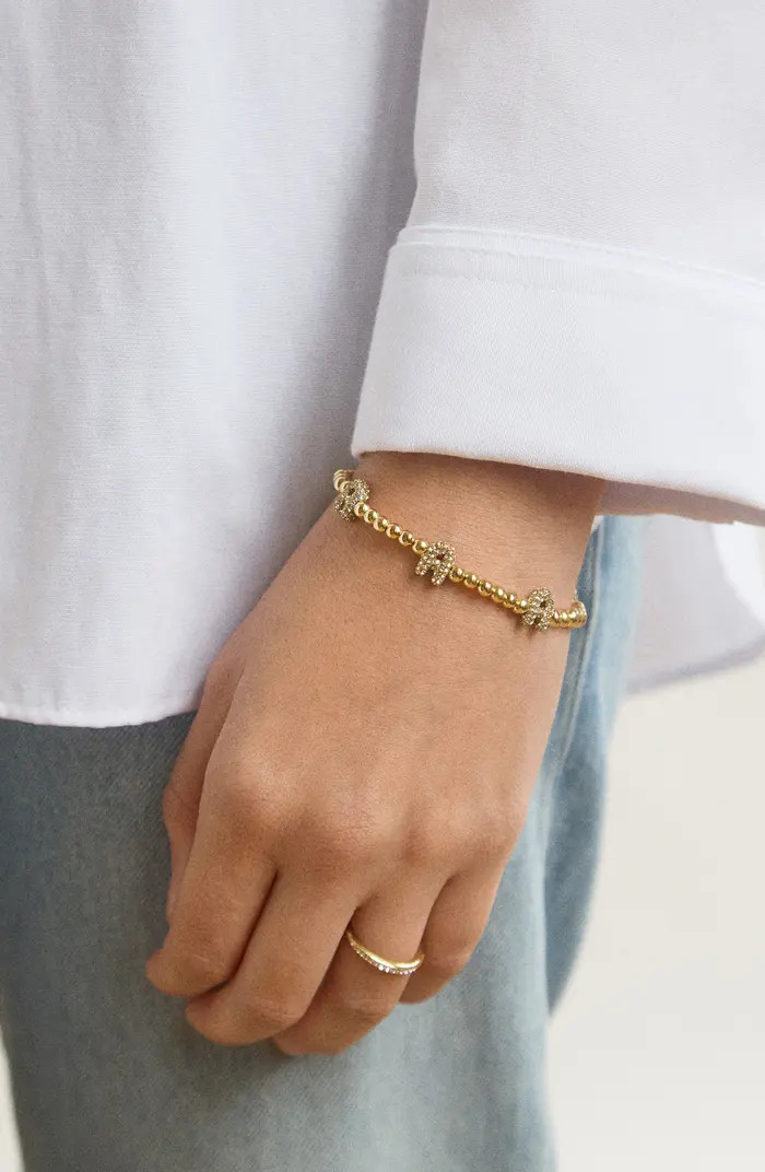 BaubleBar Pavé Pisa Station Beaded Bracelet | Nordstrom | Nordstrom