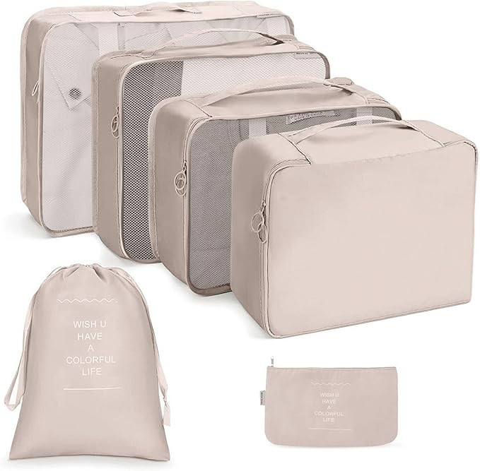 OSDUE Packing Cubes for Suitcases, 6 PCS Travel Luggage Packing Organizers Waterproof Travel Esse... | Amazon (UK)