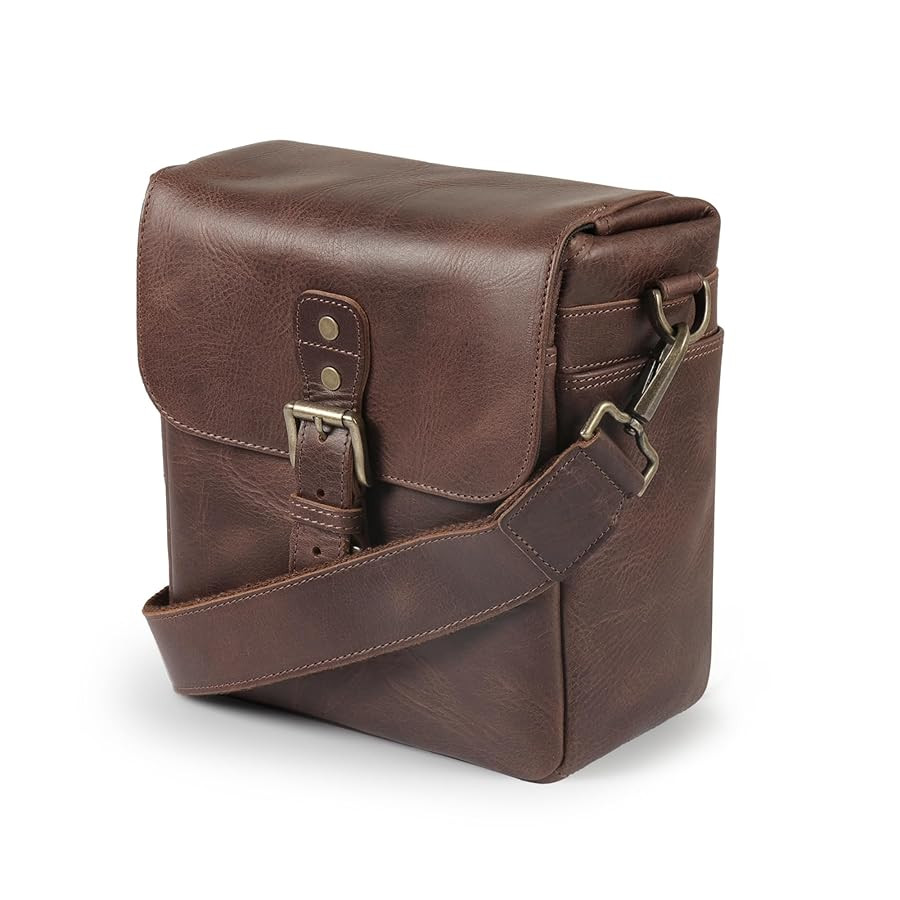 MegaGear Genuine Leather Camera Messenger Bag Mirrorless Portable electronic device cover | Amazon (US)