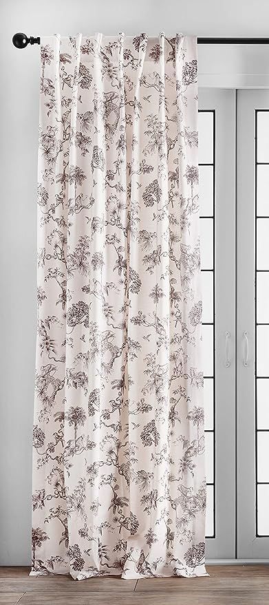 Maison d' Hermine Curtain 100% Cotton 50"x96" Curtains 1 Panel Easy Hanging with a Rod Pocket & L... | Amazon (US)