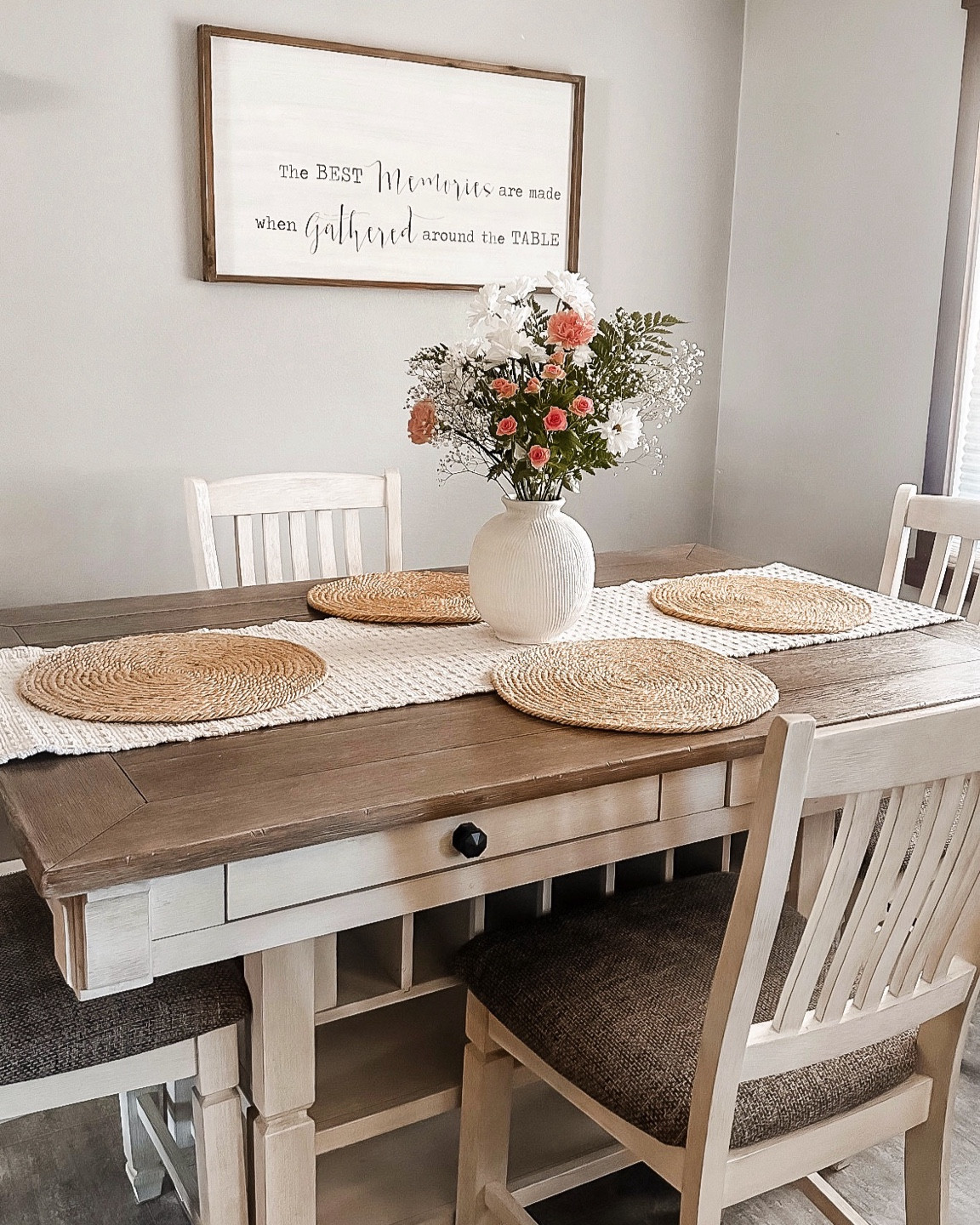 Kitchen table refresh 🤍

#LTKFindsUnder100 #LTKHome #LTKSaleAlert