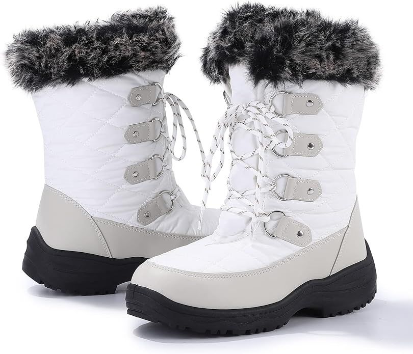 EliteLand Women's Snow Boots, Women Waterproof Mid Calf, Anti-slip Outdoor Warm Duck Boot for Win... | Amazon (US)
