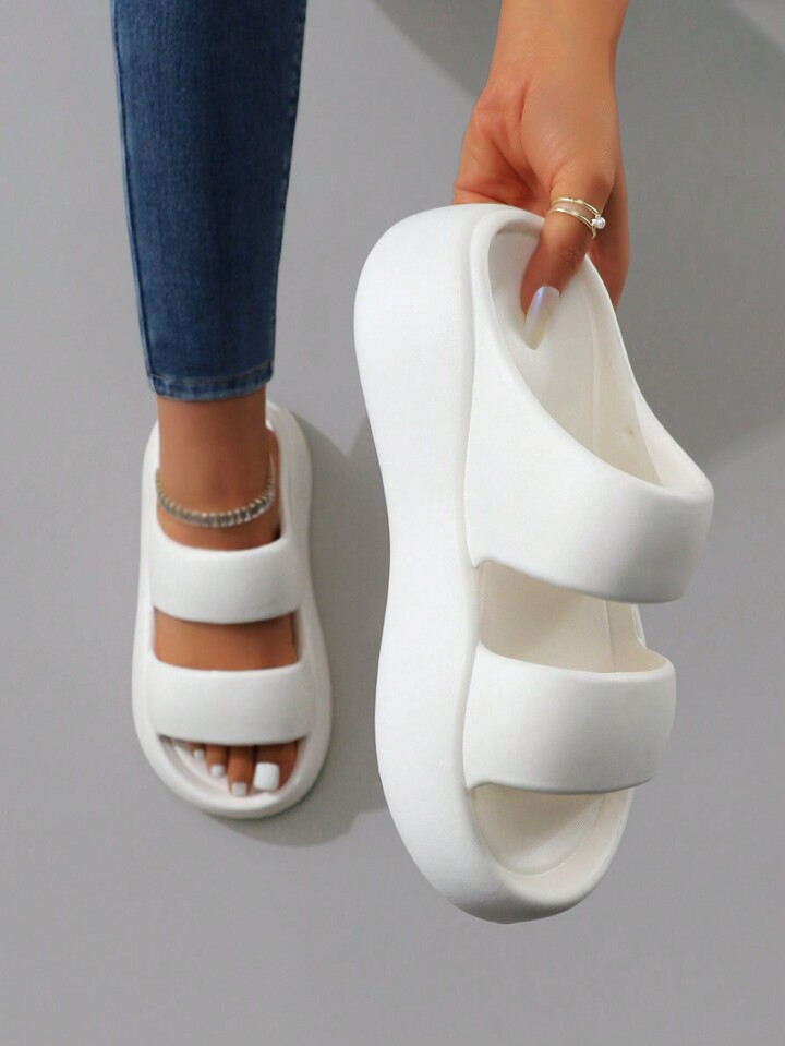 Minimalist Eva Slipper For Women With Thick Soles, Non-Slip And Suitable For Beach & Home | SHEIN... | SHEIN