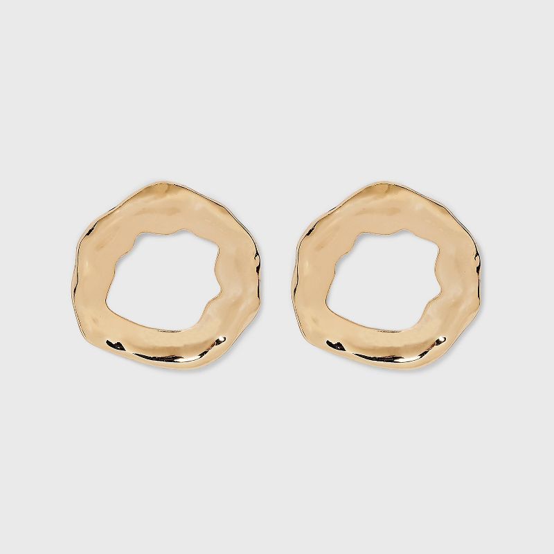 Metal Open Drop Earrings - A New Day™ Gold | Target