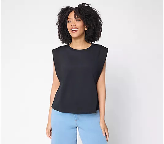 Carla Rockmore Collection Knit Pique Shell Tank Top | QVC