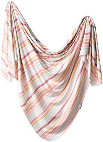 Large Premium Knit Baby Swaddle Receiving Blanket Belle by Copper Pearl | Amazon (US)