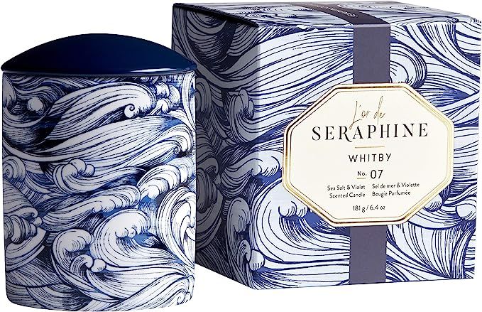 L'or de Seraphine Premium Scented Candle in Designer Ceramic Jar with Gift Box, Whitby Design, Fr... | Amazon (US)