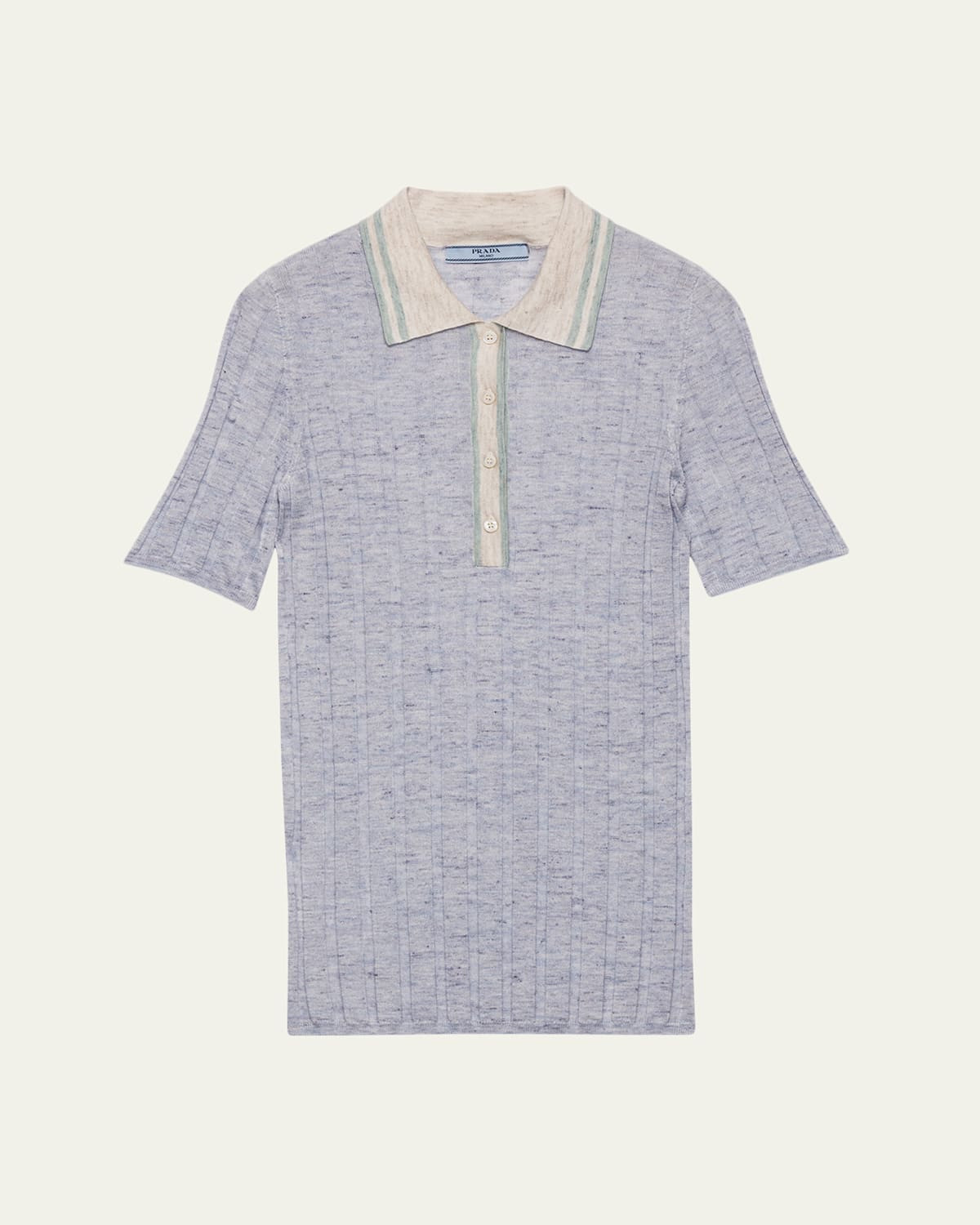 Cashmere-Silk Rib Polo Shirt | Bergdorf Goodman