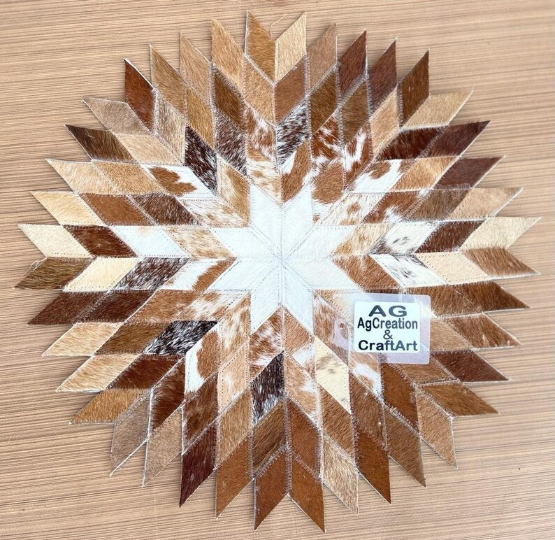Handmade Collection Cowhide Leather Patchwork Placemats - Etsy | Etsy (US)