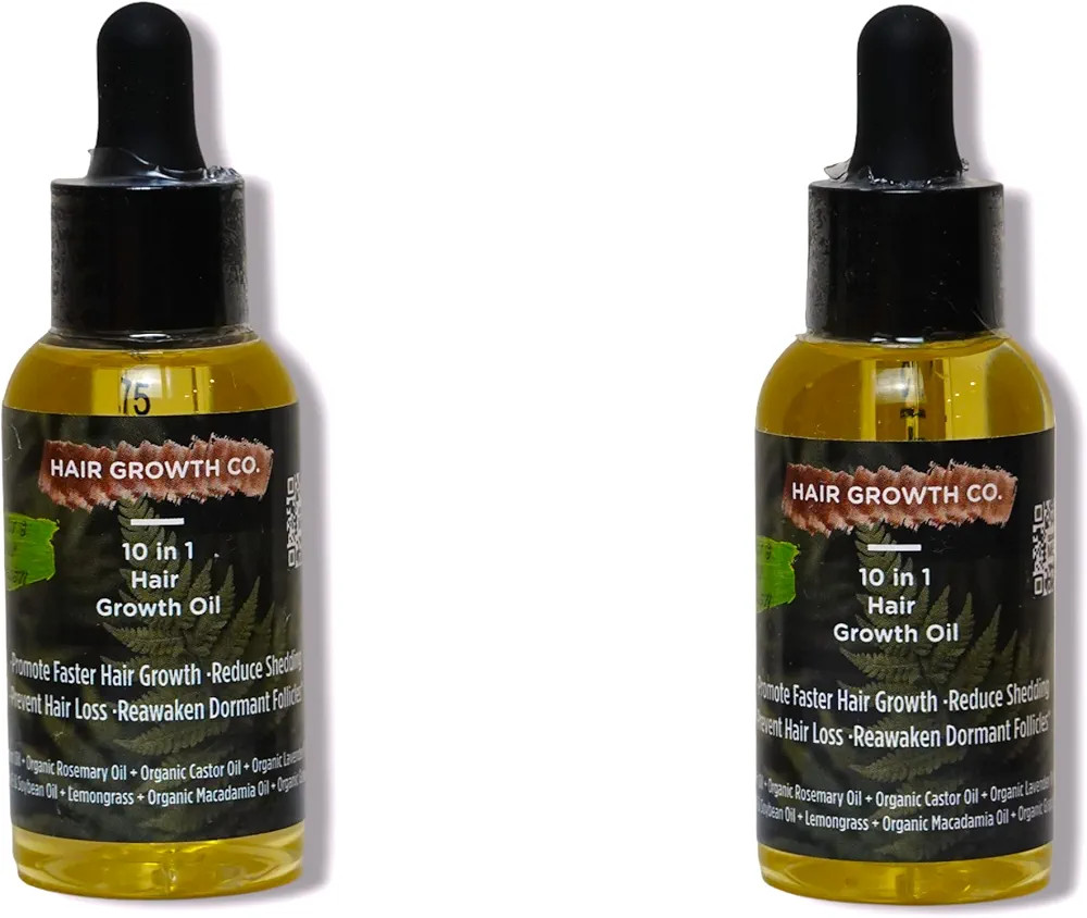 (2-Pack) 10 in 1 Hair Growth Oil (2 Oz) | Formulated With African Chebe Powder For Extreme Hair G... | Amazon (US)