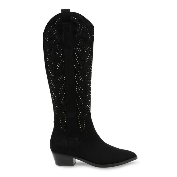 DV Dolce Vita Kitschy Western Boots Womens US 7 Black Knee High Side Zip ZPO3442 | Poshmark