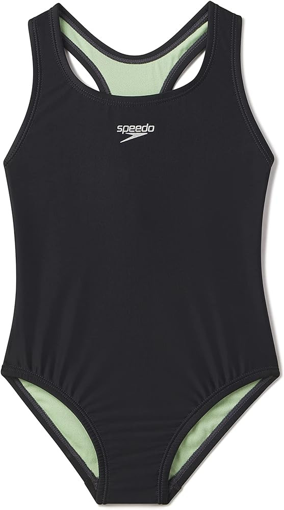 Speedo Girl's Swimsuit One Piece Closed Racerback | Amazon (US)
