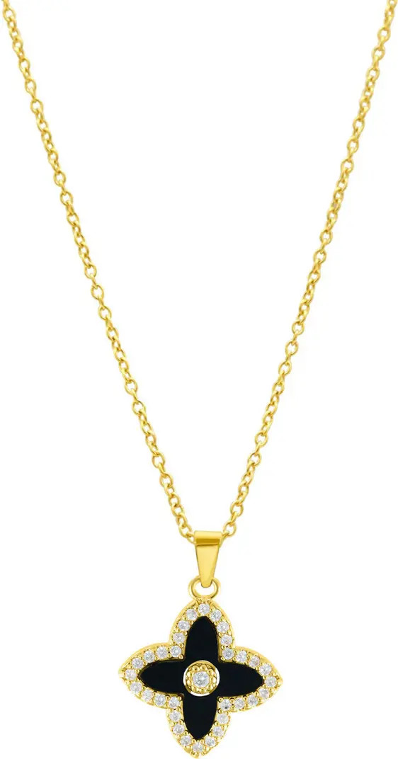 Enamel Flower Pendant Necklace | Nordstrom Rack