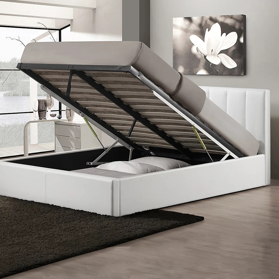 Baxton Studio Templemore Faux-Leather Storage Queen Bed | Kohls | Kohl's