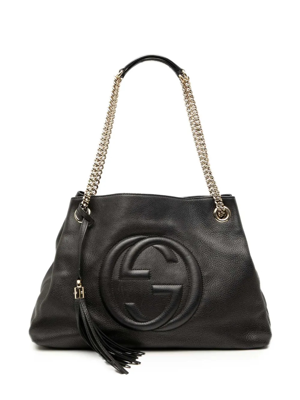 Gucci Pre-Owned 2000-2015 Medium Leather Soho Chain Tote Bag | Black | FARFETCH UK | Farfetch Global