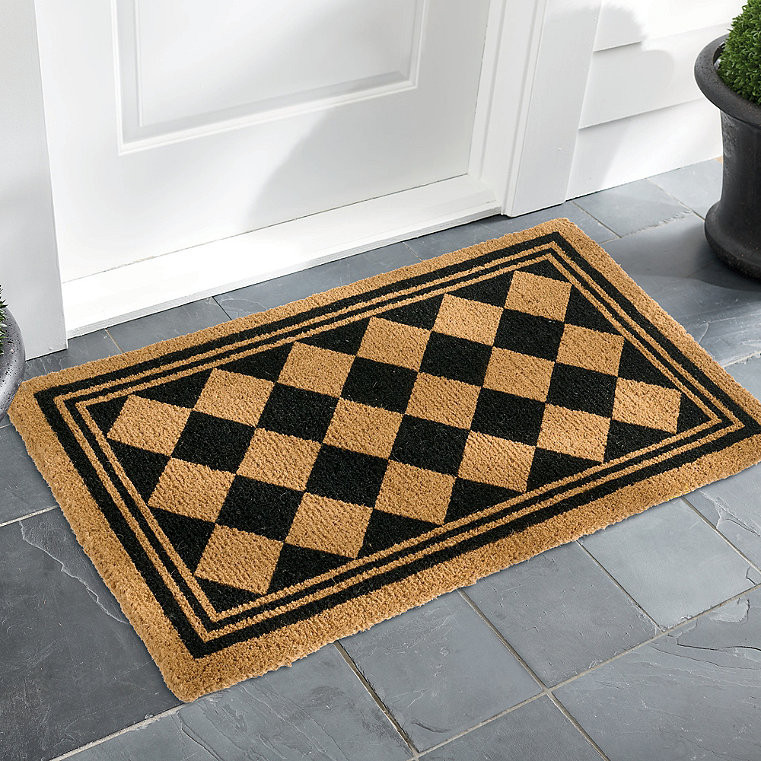 Harlequin Coir Door Mat - Grandin Road | Grandin Road