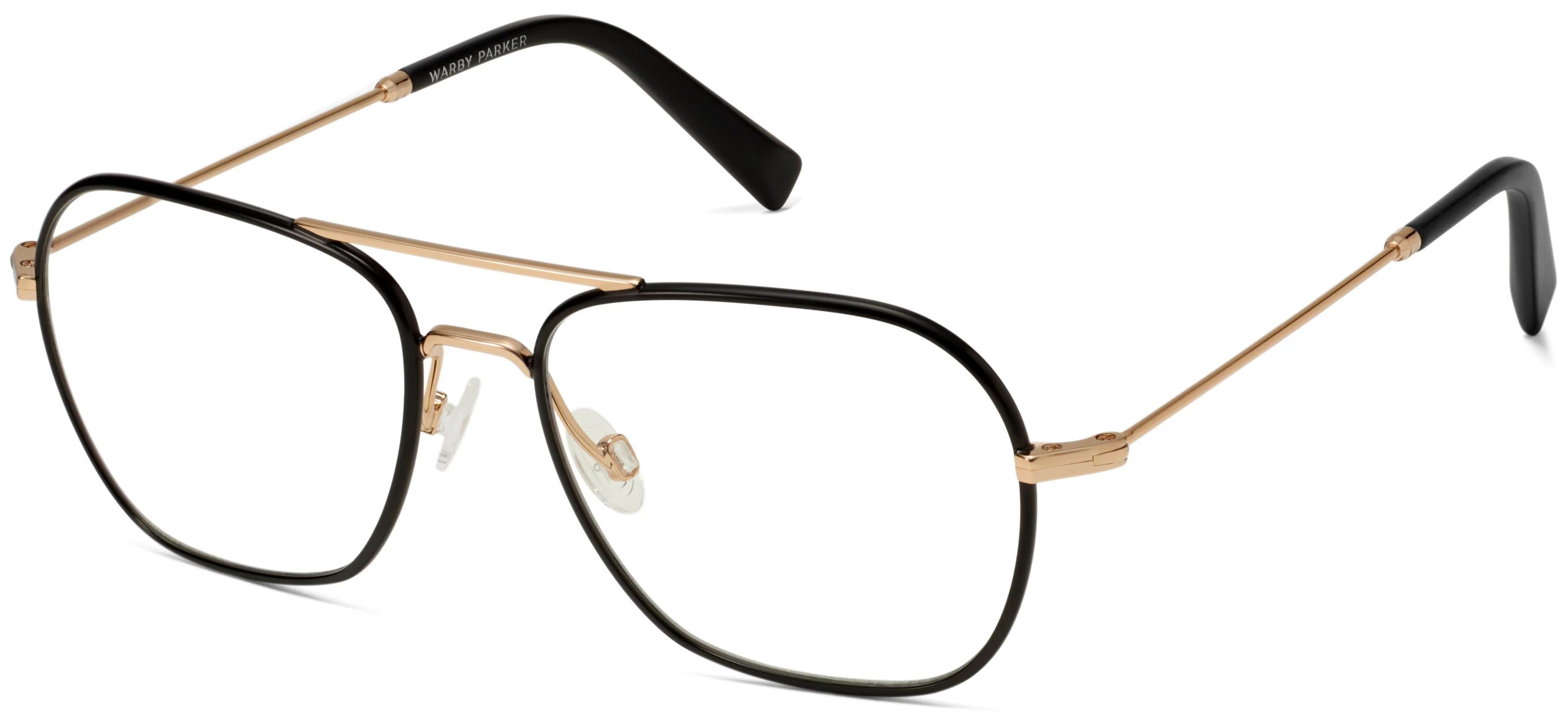 Abe Eyeglasses in Brushed Ink with Polished Gold | Warby Parker | Warby Parker (US)