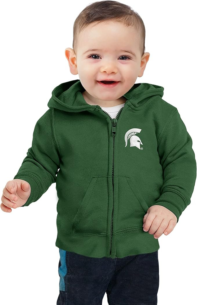 Little King NCAA Boys/Girls Infant Full Zip Cotton Fleece Hoodie Sweatshirt with Embroidered Team... | Amazon (US)