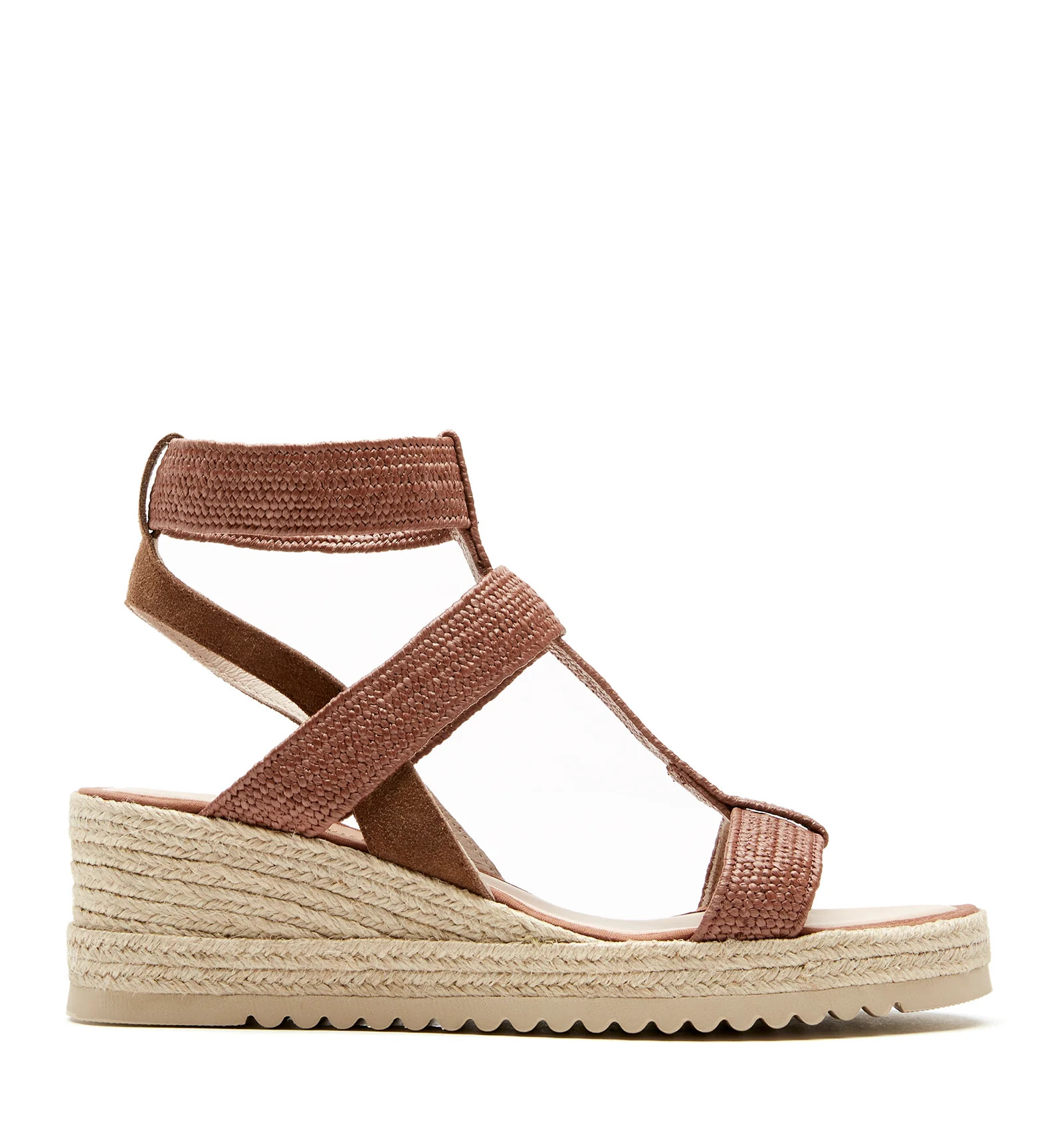 RAY RAFFIA WEDGE SANDAL | La Canadienne