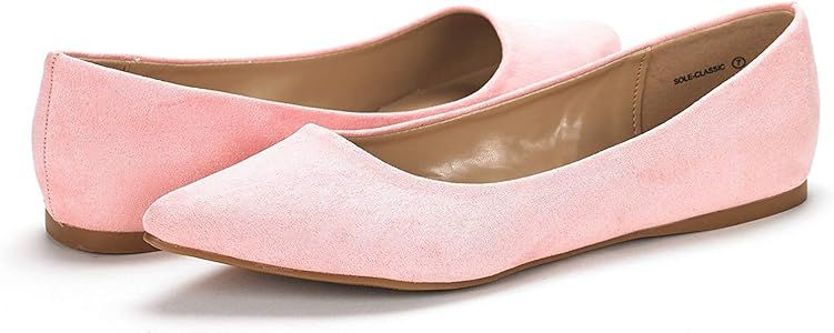 DREAM PAIRS Women's Casual Pointed Toe Ballet Comfort Soft Slip On Flats Shoes | Amazon (US)