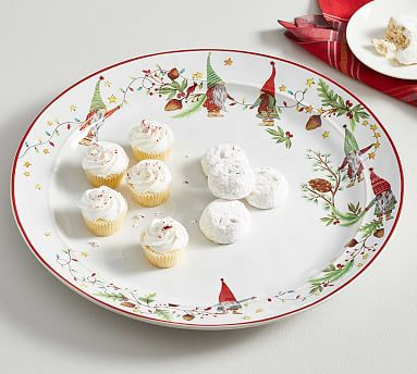 Forest Gnome Stoneware Round Serving Platter | Pottery Barn (US)