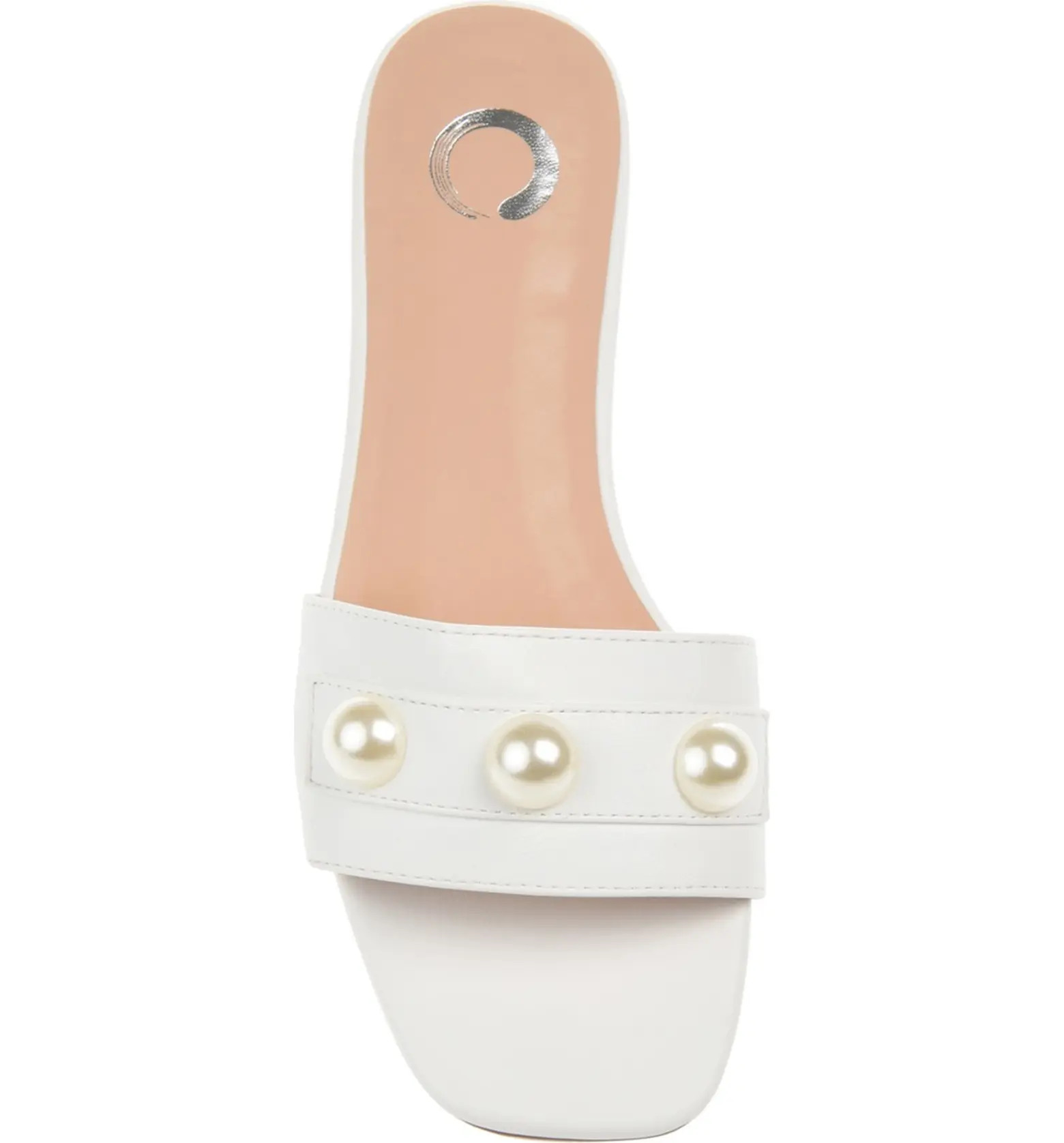 JOURNEE Leonie Pearly Stud Slide Sandal | Nordstrom Rack