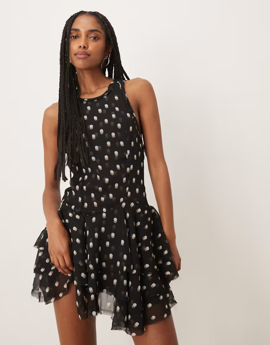Free People raven printed mini dress in night combo-Multi | ASOS (Global)