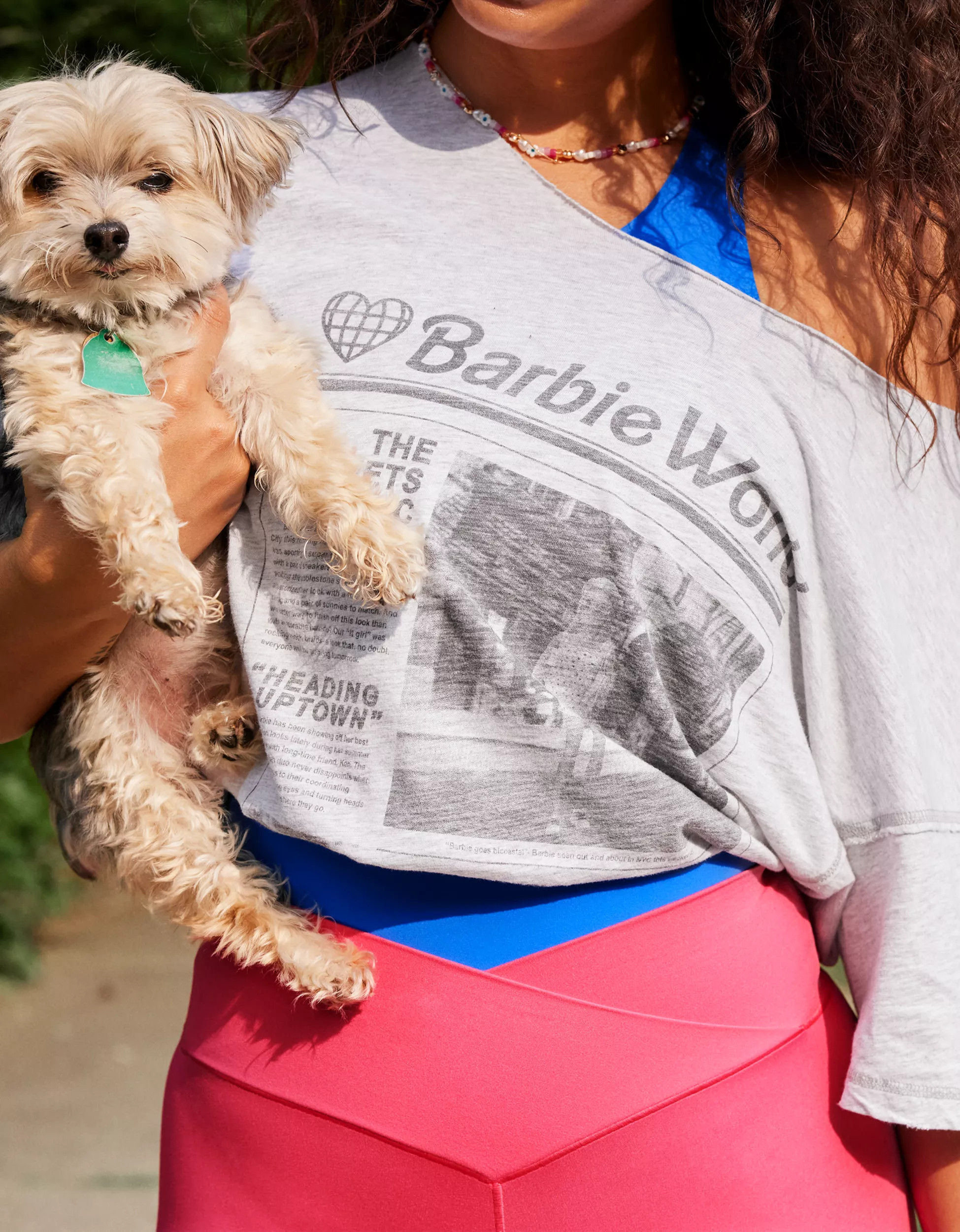 Aerie Oversized Barbie™ Graphic Boyfriend T-Shirt | Aerie