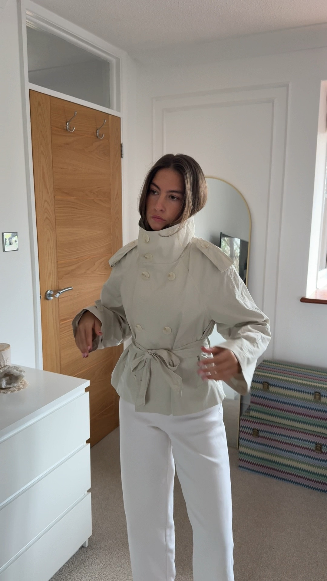 Funnel neck trench - spring jacket 

#LTKVideo #LTKstyletip #LTKSeasonal