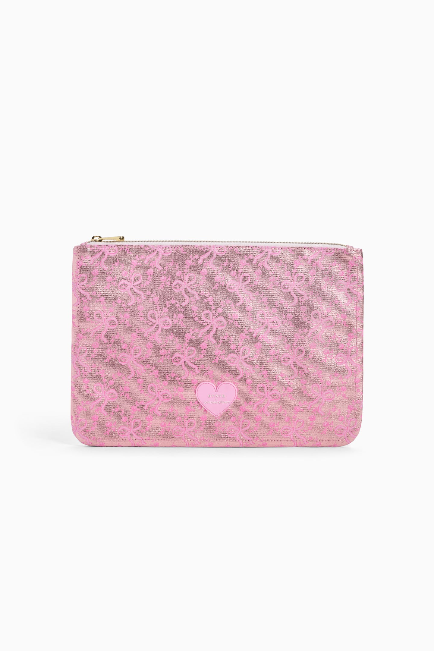 STATE x LoveShackFancy Metallic Bow Pouch | LoveShackFancy