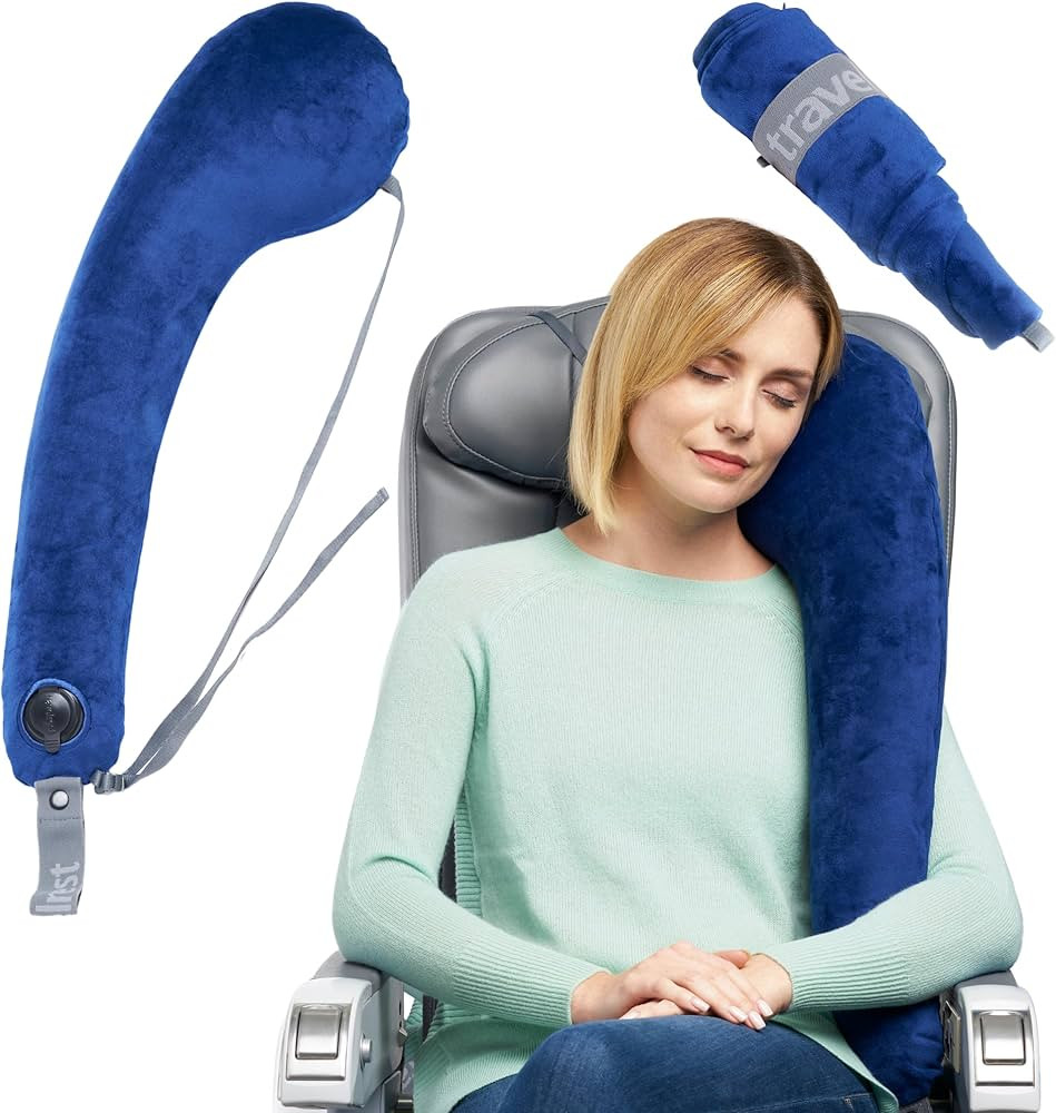 Travelrest All-in-One Travel Pillow for Neck & Body, Attaches to Airplane & Car Seat, Memory Foam... | Amazon (US)