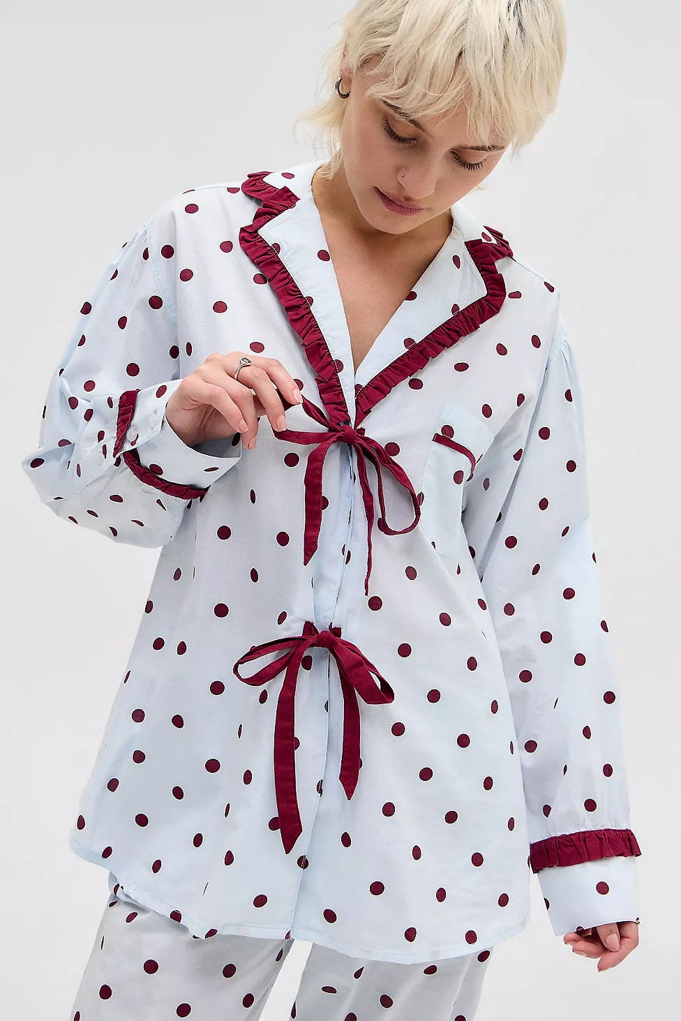 Damson Madder Antonella Polka Dot Pyjama Set | Urban Outfitters UK