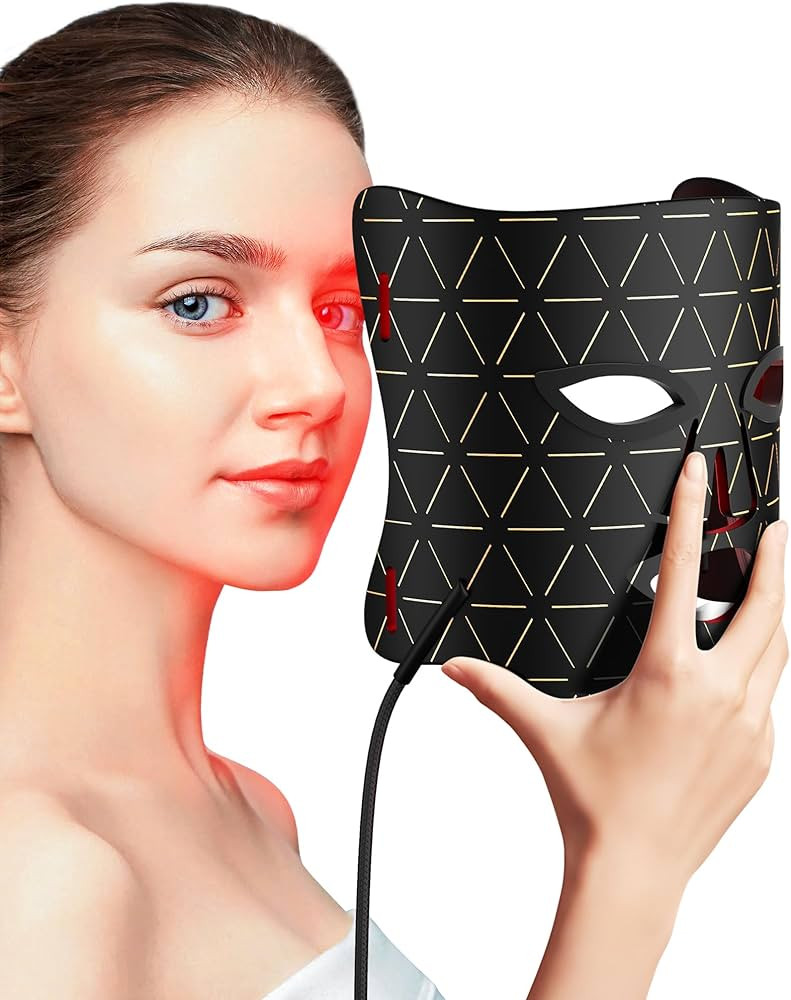 LED Light Therapy Mask Skin Care Mask, LED Red Light Therapy 630nm & 830nm Wavelength for Home Us... | Amazon (US)