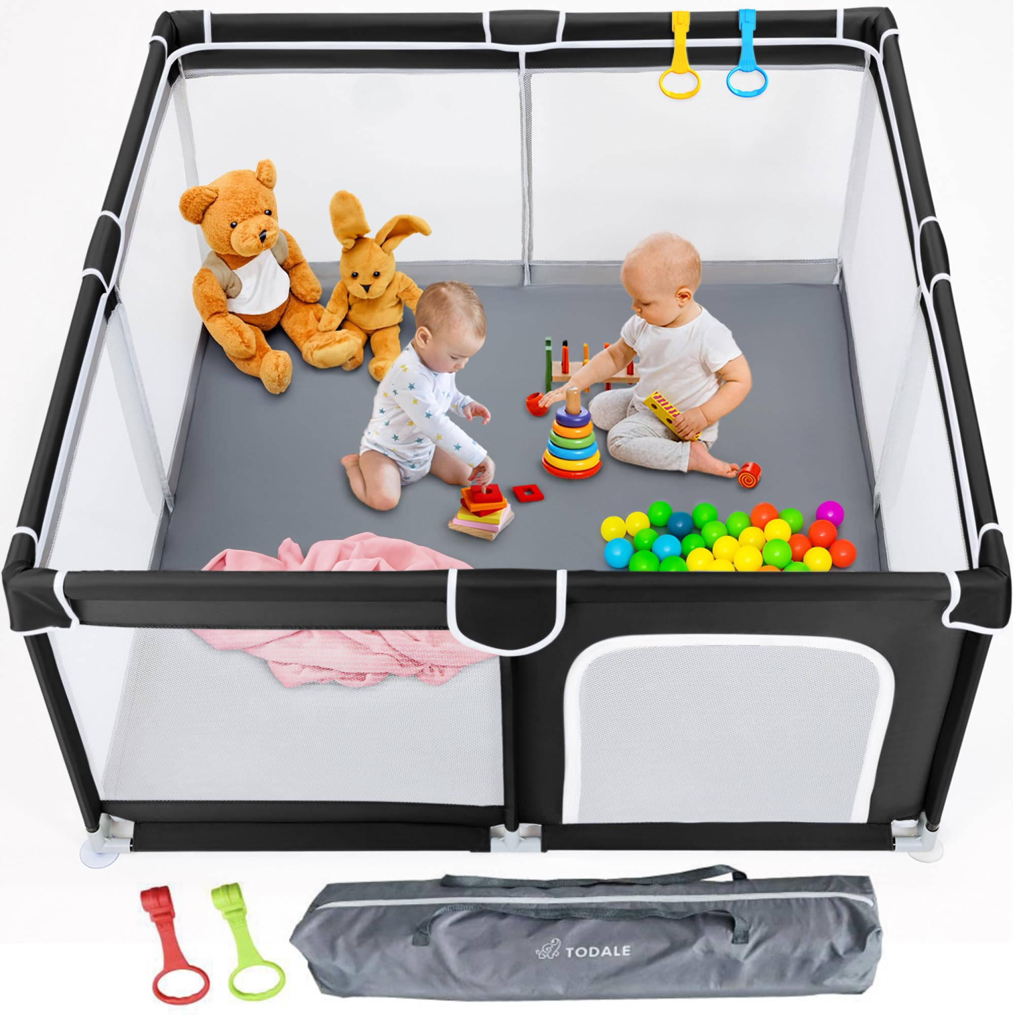 TODALE Baby Playpen for Toddler, Large Baby Playard, Indoor & Outdoor Kids Activity Center with A... | Amazon (US)