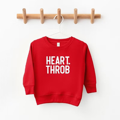 The Juniper Shop Heart Throb Small Heart Youth Ultra-Soft Graphic Sweatshirt - S - Red | Target