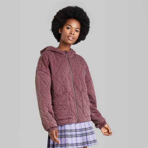 Women's Hooded Quilted Jacket - Wild Fable™ | Target