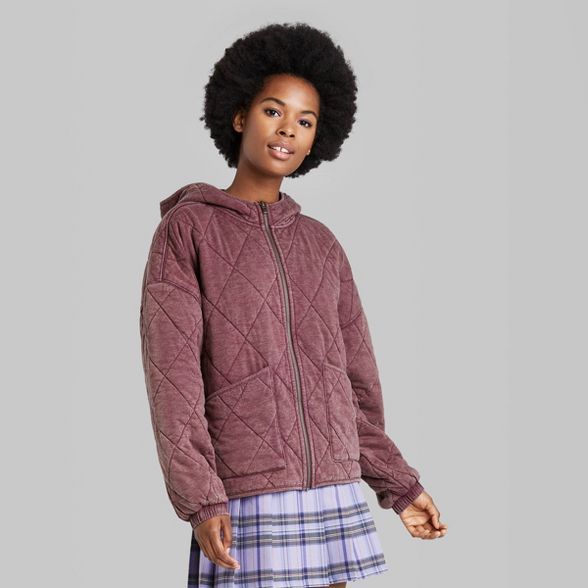 Women's Hooded Quilted Jacket - Wild Fable™ | Target