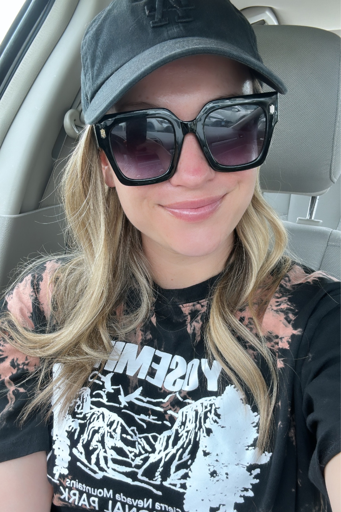 Todays amazon outfit! Linked this oversized graphic tee, my favorite bike shorts, black dodger hat, sunglasses and Birkenstocks #outfitidea #amazonfinds 

#LTKunder50 #LTKstyletip #LTKshoecrush