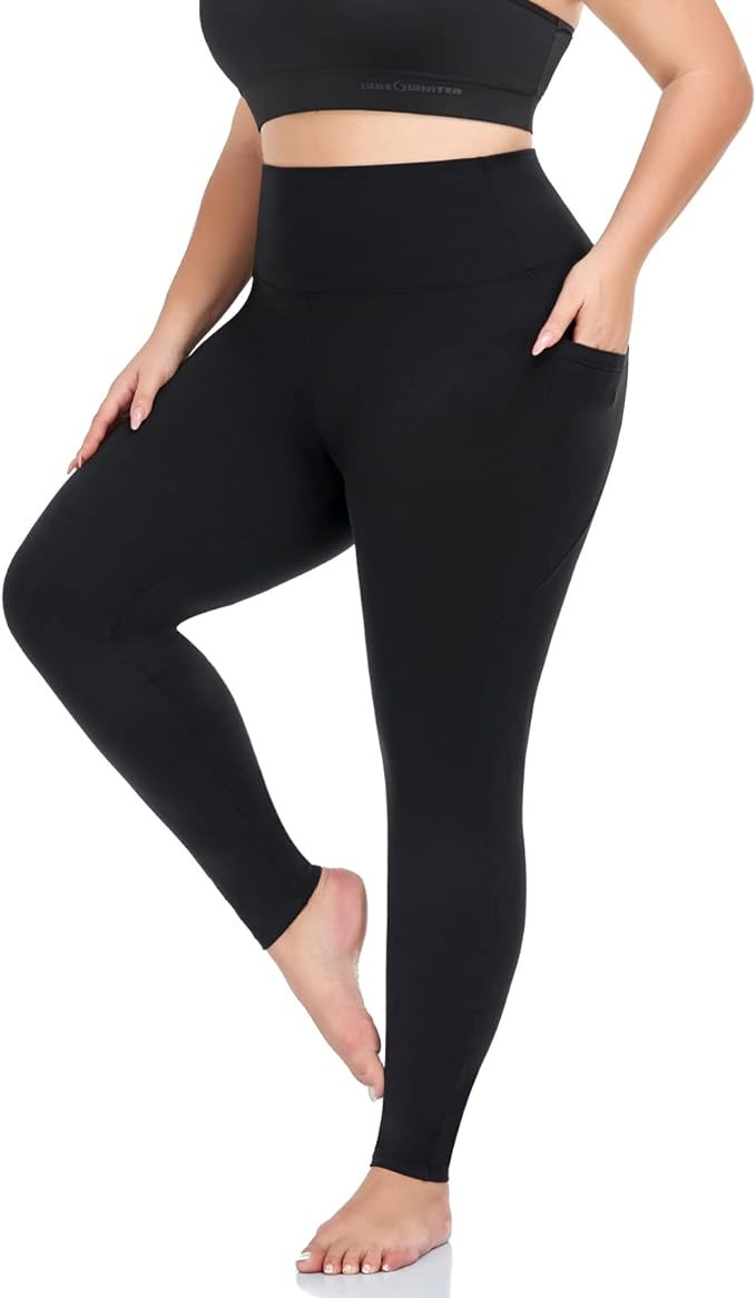 MOREFEEL Plus Size Leggings for Women with Pockets-Stretchy X-4XL Tummy Control High Waist Womens... | Amazon (US)