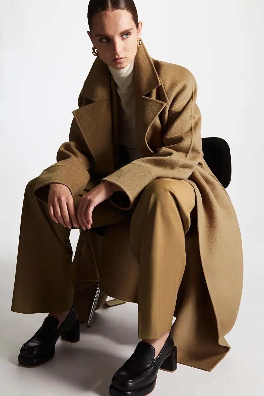 DOUBLE-FACED WOOL BELTED COAT | COS (US)
