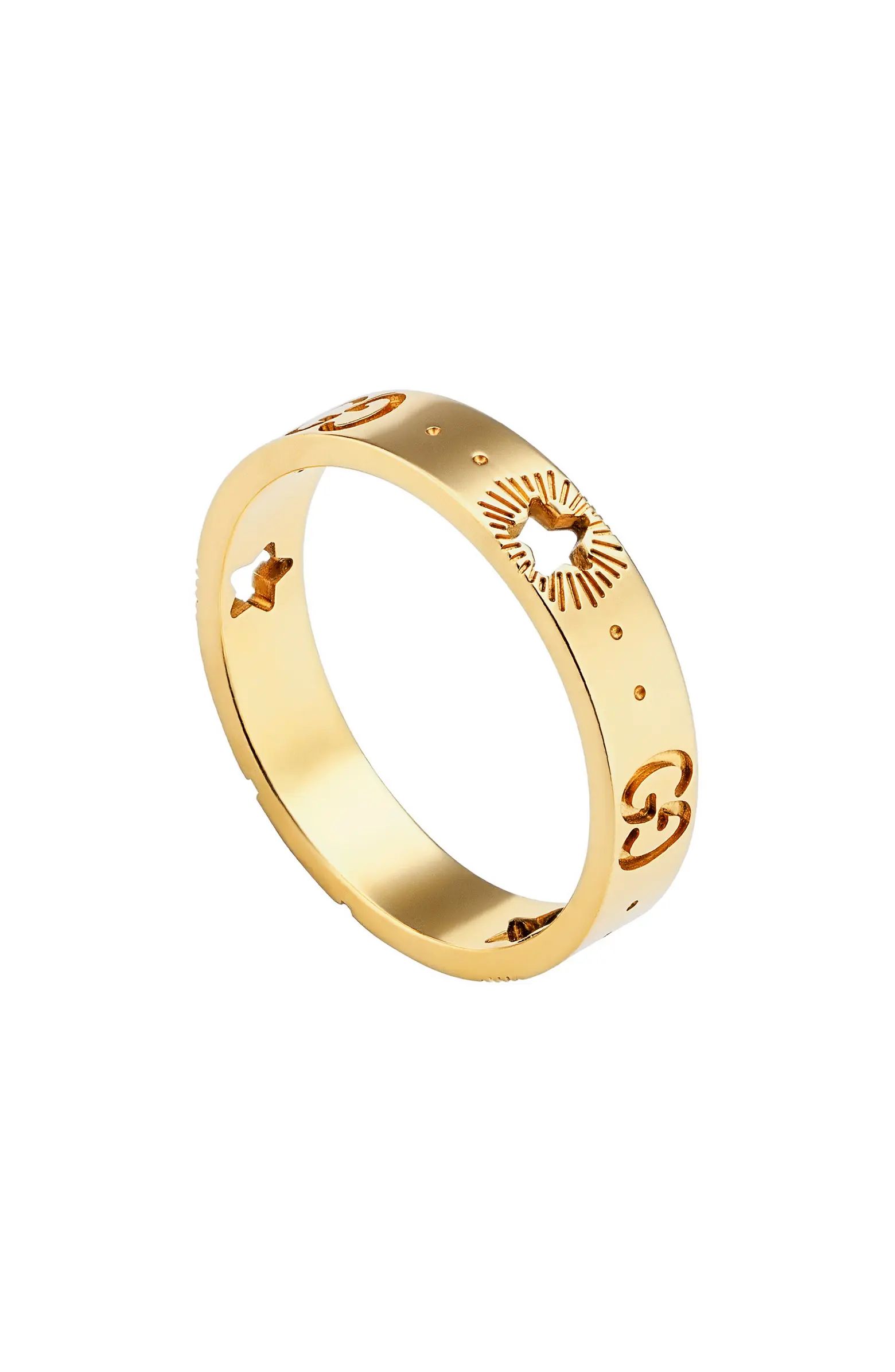 Gucci Icon 18K Gold Star Detail Ring | Nordstrom | Nordstrom