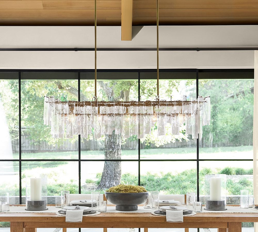 Avalon Cast Glass Linear Chandelier (48") | Pottery Barn (US)