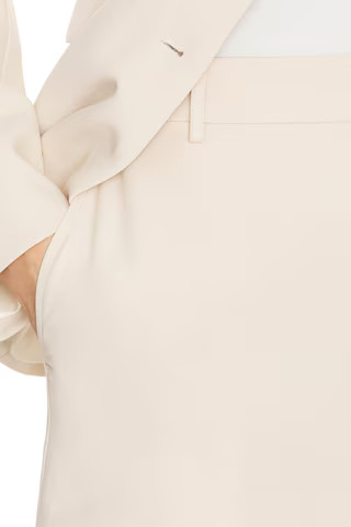 Recycled Twill Trouser Mini Skirt in Light Khaki | Revolve Clothing (Global)